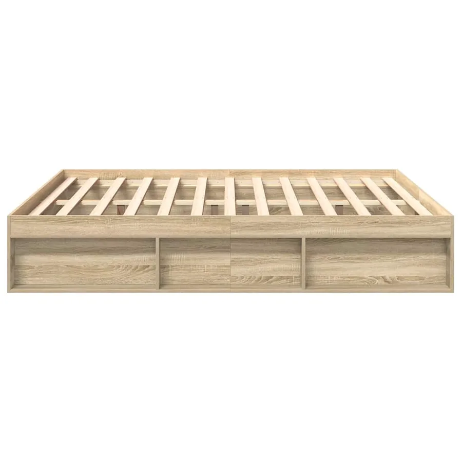 Cadre de lit sans matelas chêne sonoma 200x200 cm - 6