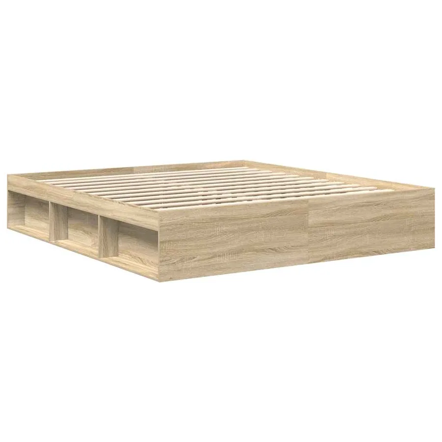 Cadre de lit sans matelas chêne sonoma 200x200 cm - 7