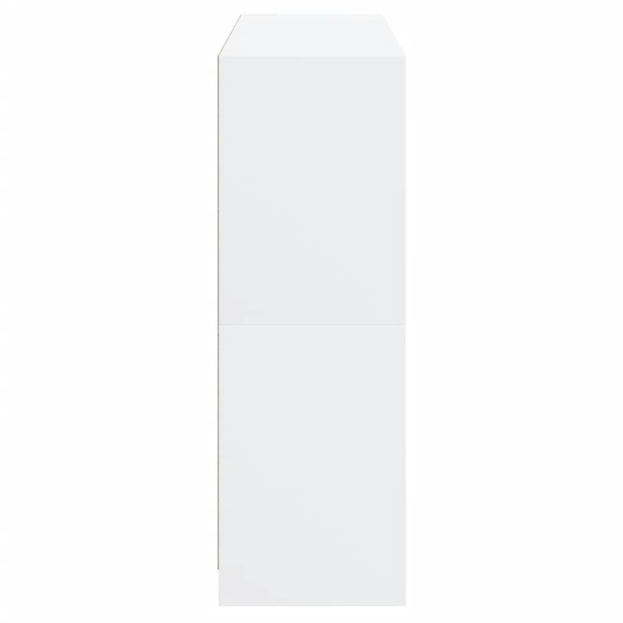 Bibliothèque avec portes blanc 136x37x109 cm bois d'ingénierie - 8