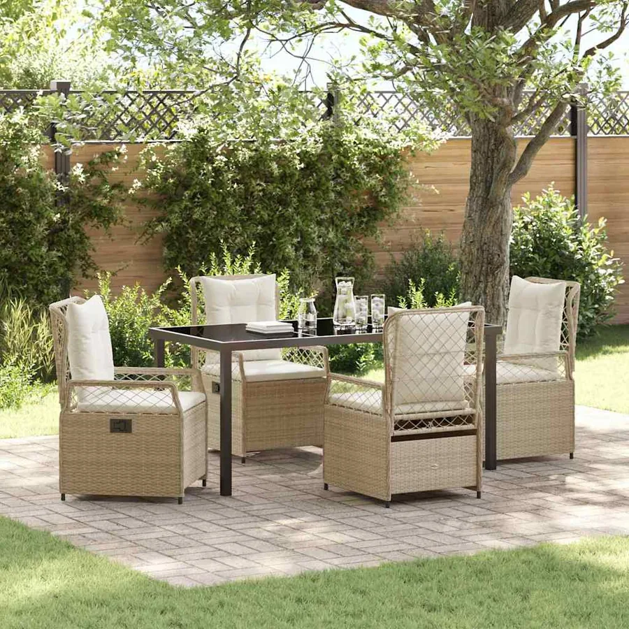 Ensemble de salle à manger pour jardin 5 pcs