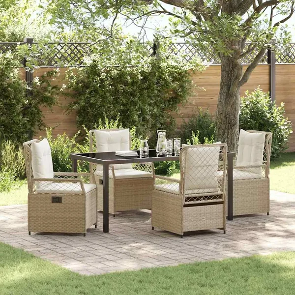 Ensemble de salle à manger pour jardin 5 pcs