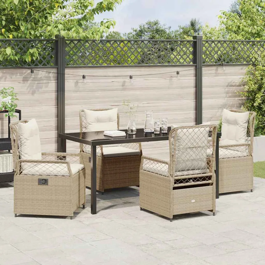 Ensemble de salle à manger pour jardin 5 pcs - 4