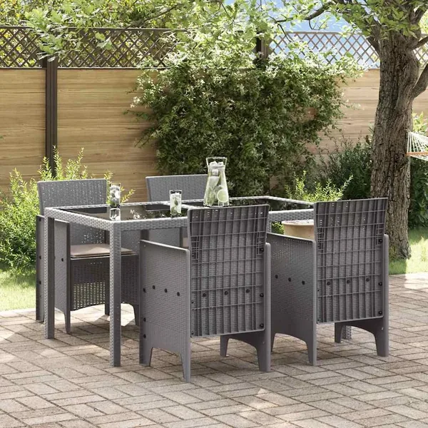 Chaise de jardin 4 pcs Gris clair 53 x 49 x 85 cm Polypropylène
