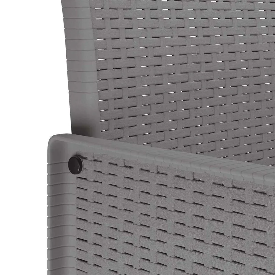 Chaise de jardin 4 pcs Gris clair 53 x 49 x 85 cm Polypropylène - 9