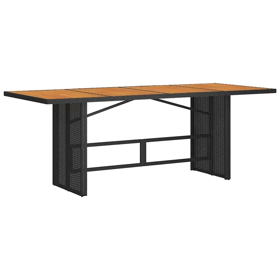 Ensemble de salle à manger pour jardin 9 pcs Noir polyrotin - 5