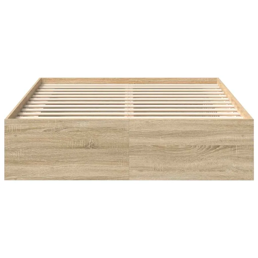 Cadre de lit sans matelas chêne sonoma 150x200 cm - 5