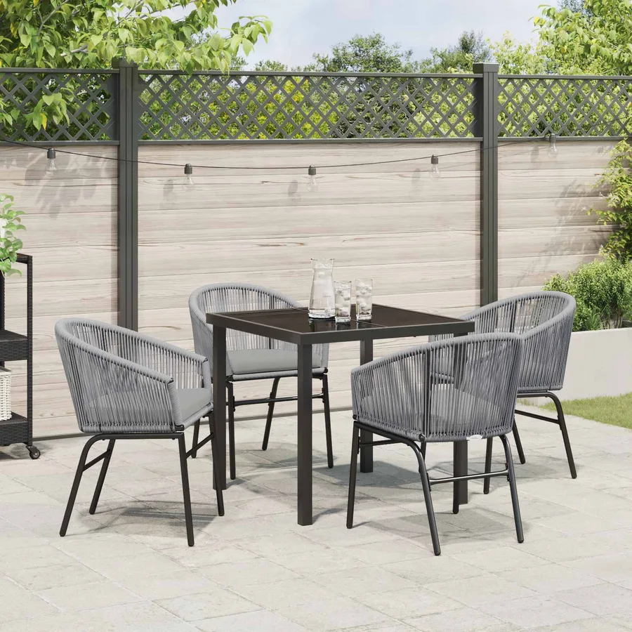 Ensemble de salle à manger pour jardin 5 pcs Anthracite - 4