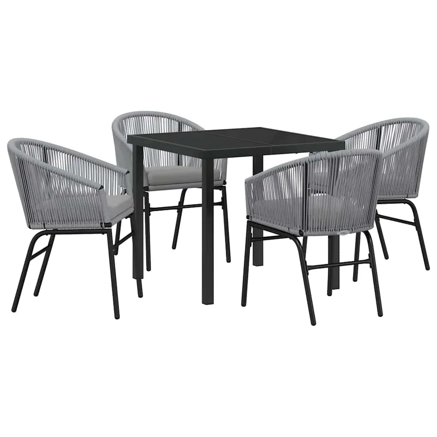 Ensemble de salle à manger pour jardin 5 pcs Anthracite - 5