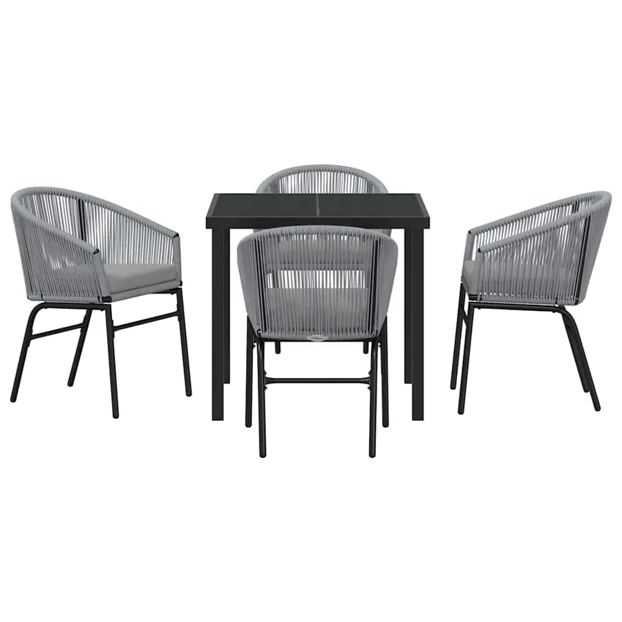 Ensemble de salle à manger pour jardin 5 pcs Anthracite - 9