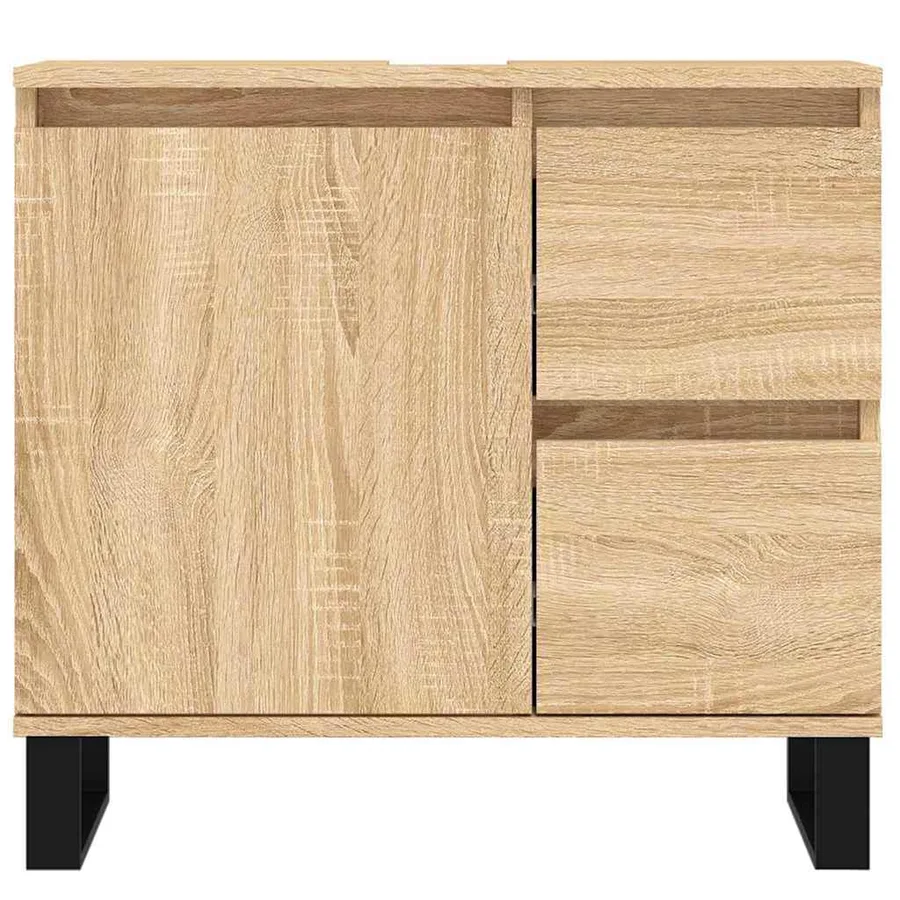 Cadre de lit sans matelas sonoma gris 135x190 cm - 5