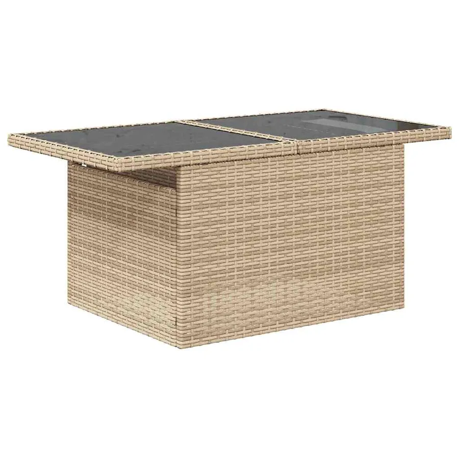 Ensemble de canapé de jardin 6 pcs Beige Poly rotin - 6