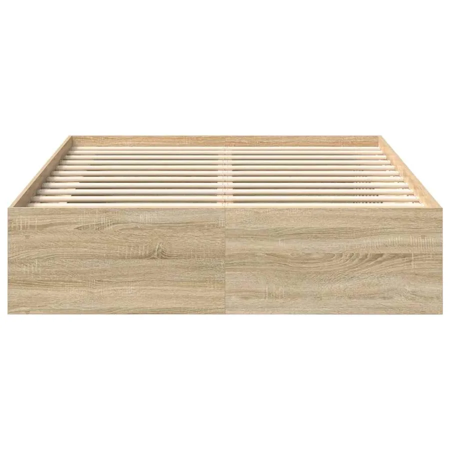 Cadre de lit sans matelas chêne sonoma 120x200 cm - 5