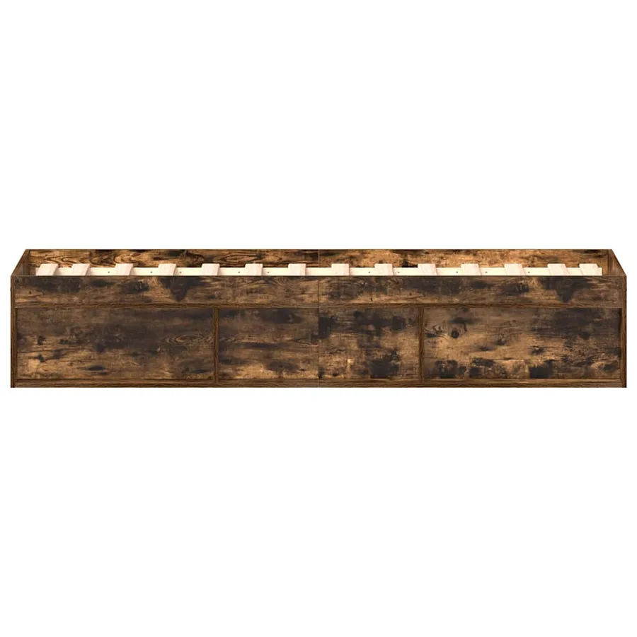 Cadre de lit sans matelas chêne fumé 90x200 cm - 6