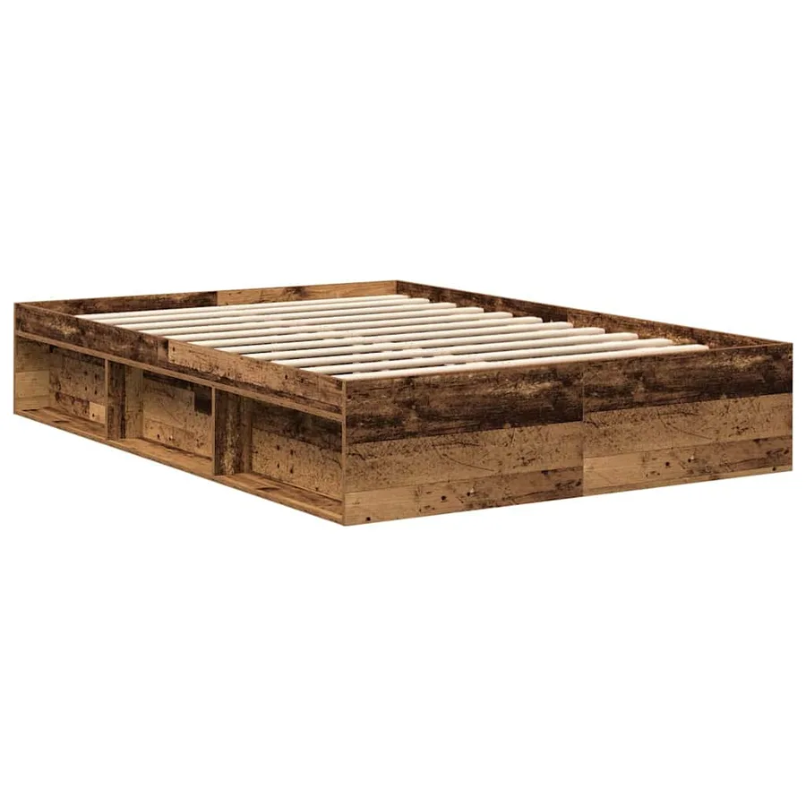 Cadre de lit sans matelas chêne fumé 120x200 cm - 7
