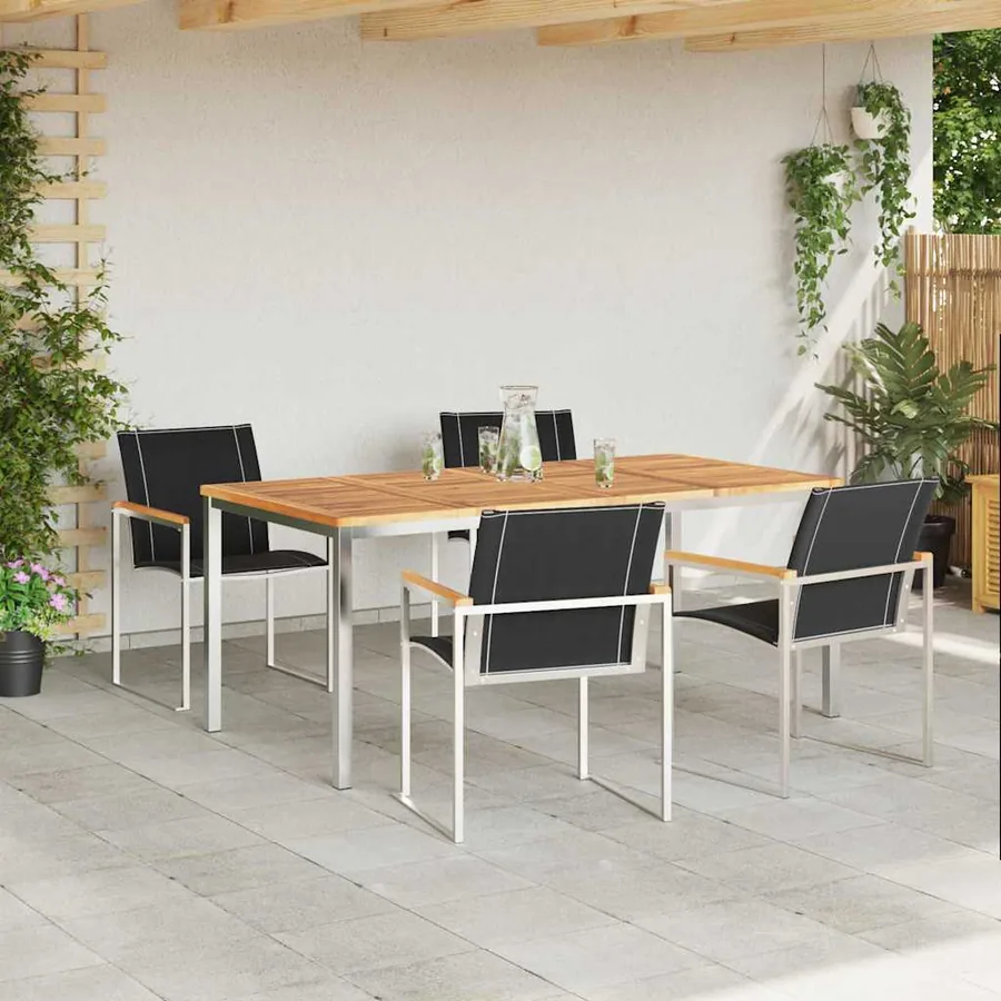 Ensemble de salle à manger pour jardin 5 pcs - 4