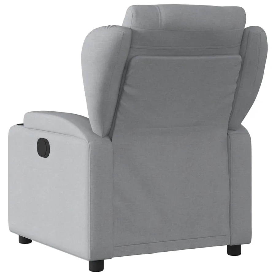 Fauteuil inclinable en tissu gris clair - 3
