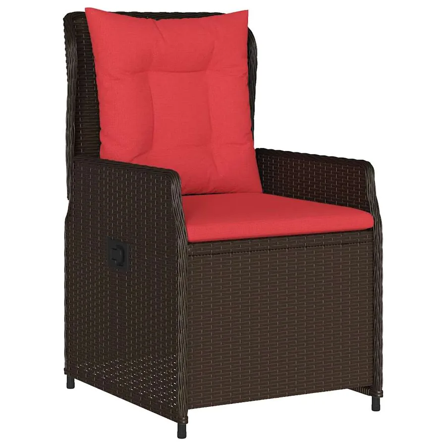 Ensemble de salle à manger pour jardin 5 pcs Marron Poly rotin - 6