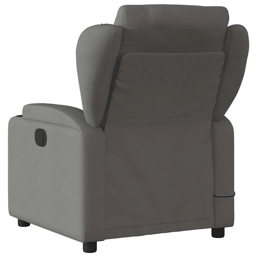 Fauteuil inclinable de massage gris foncé tissu - 4