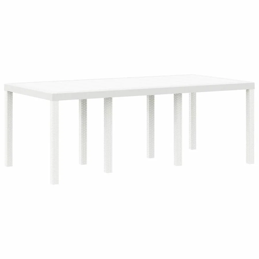 Ensemble de salle à manger pour jardin 7 pcs Blanc - 4