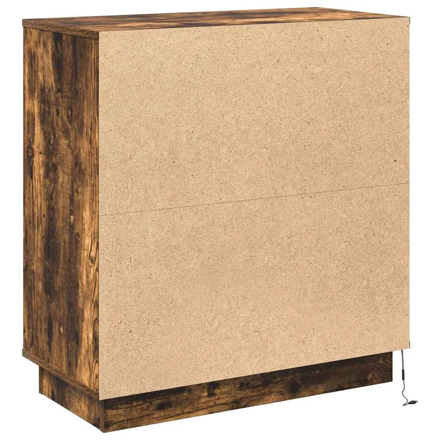 Buffet LED Chêne fumé 71 x 34,5 x 75 cm Bois d'ingénierie - 8