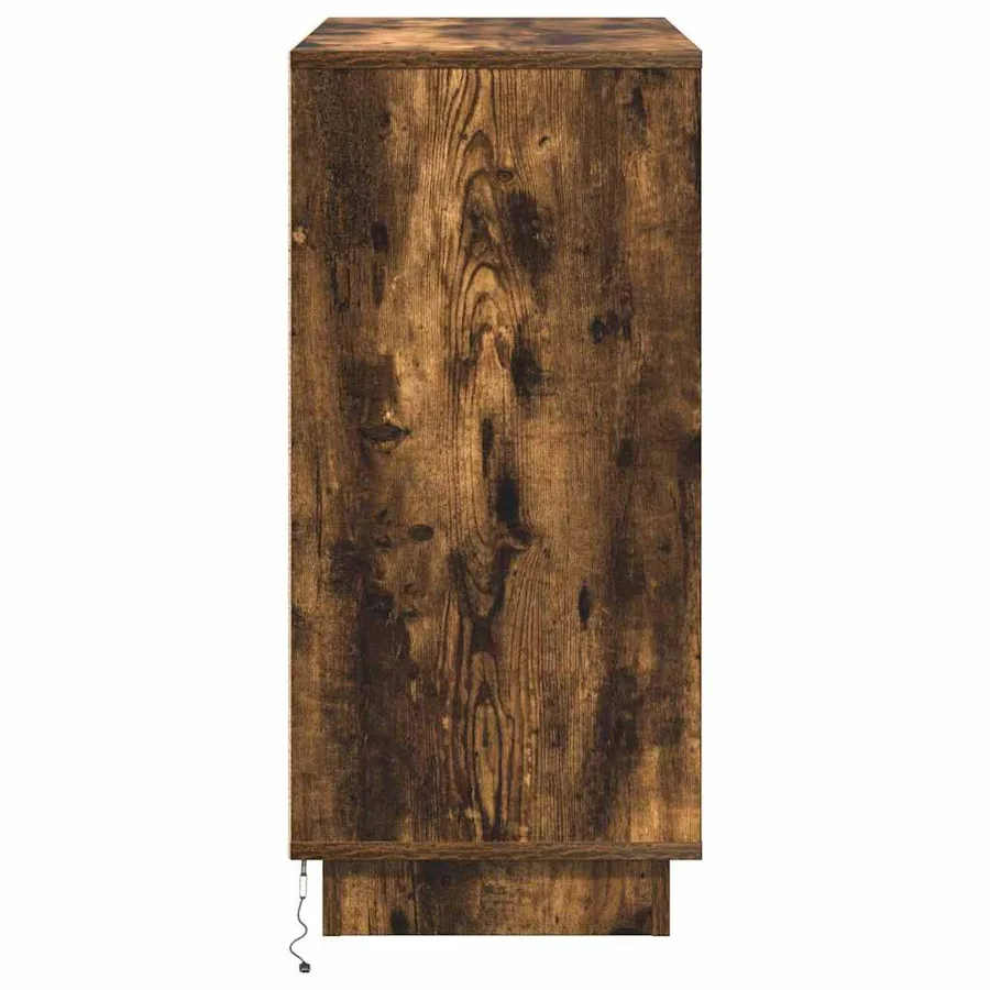 Buffet LED Chêne fumé 71 x 34,5 x 75 cm Bois d'ingénierie - 9