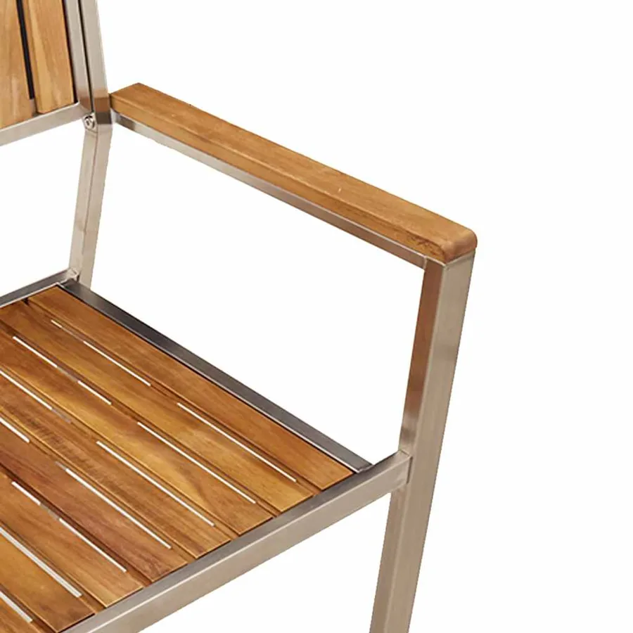 Ensemble de salle à manger pour jardin 3 pcs Marron - 11