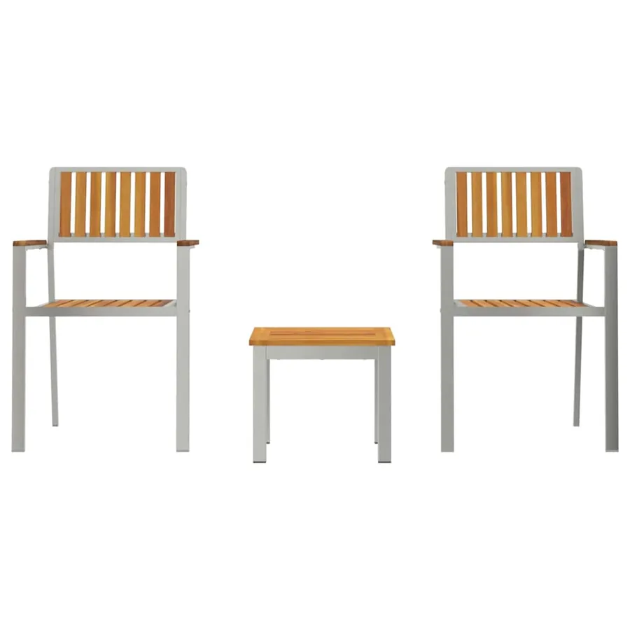 Ensemble de salle à manger pour jardin 3 pcs Marron - 7