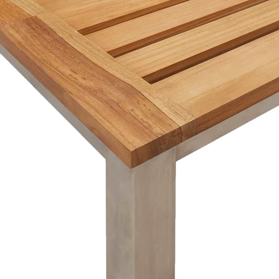 Ensemble de salle à manger pour jardin 3 pcs Marron - 9