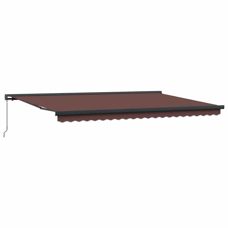 Auvent manuel rétractable marron 500x300 cm - 2