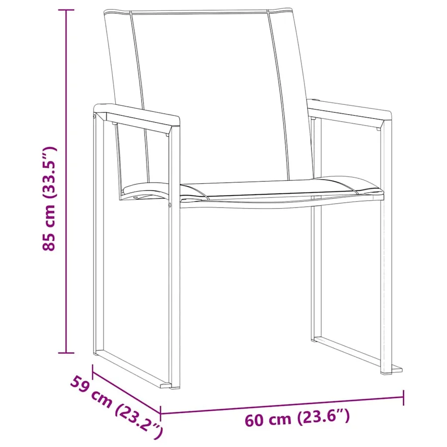 Ensemble de salle à manger pour jardin 5 pcs - 12