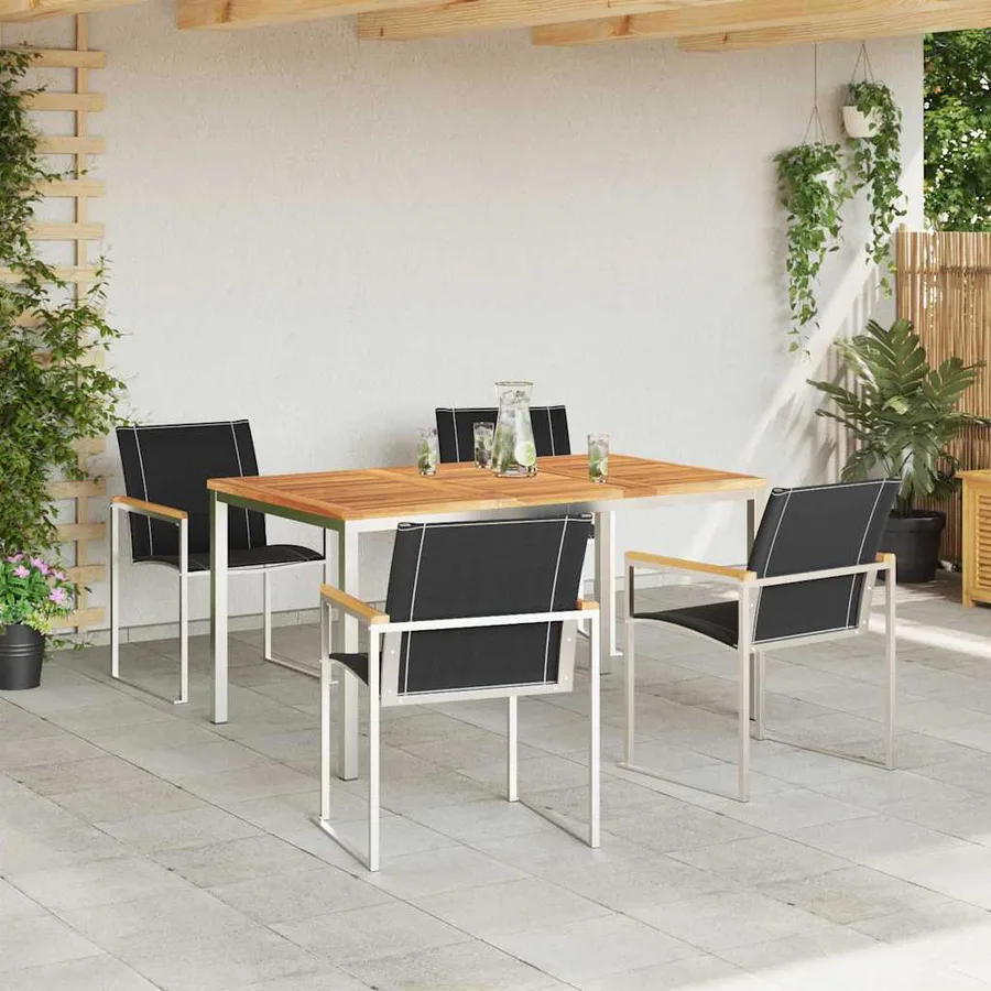 Ensemble de salle à manger pour jardin 5 pcs - 4