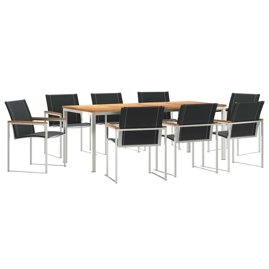 Ensemble de salle à manger pour jardin 9 pcs - 2