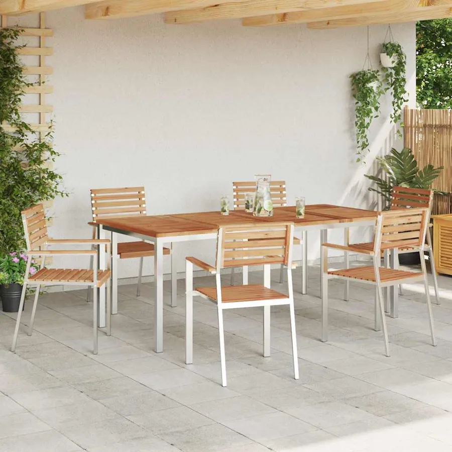 Ensemble de salle à manger pour jardin 7 pcs - 4