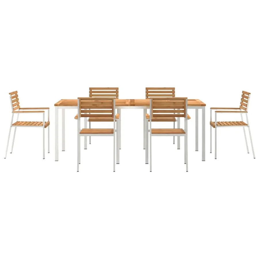 Ensemble de salle à manger pour jardin 7 pcs - 7