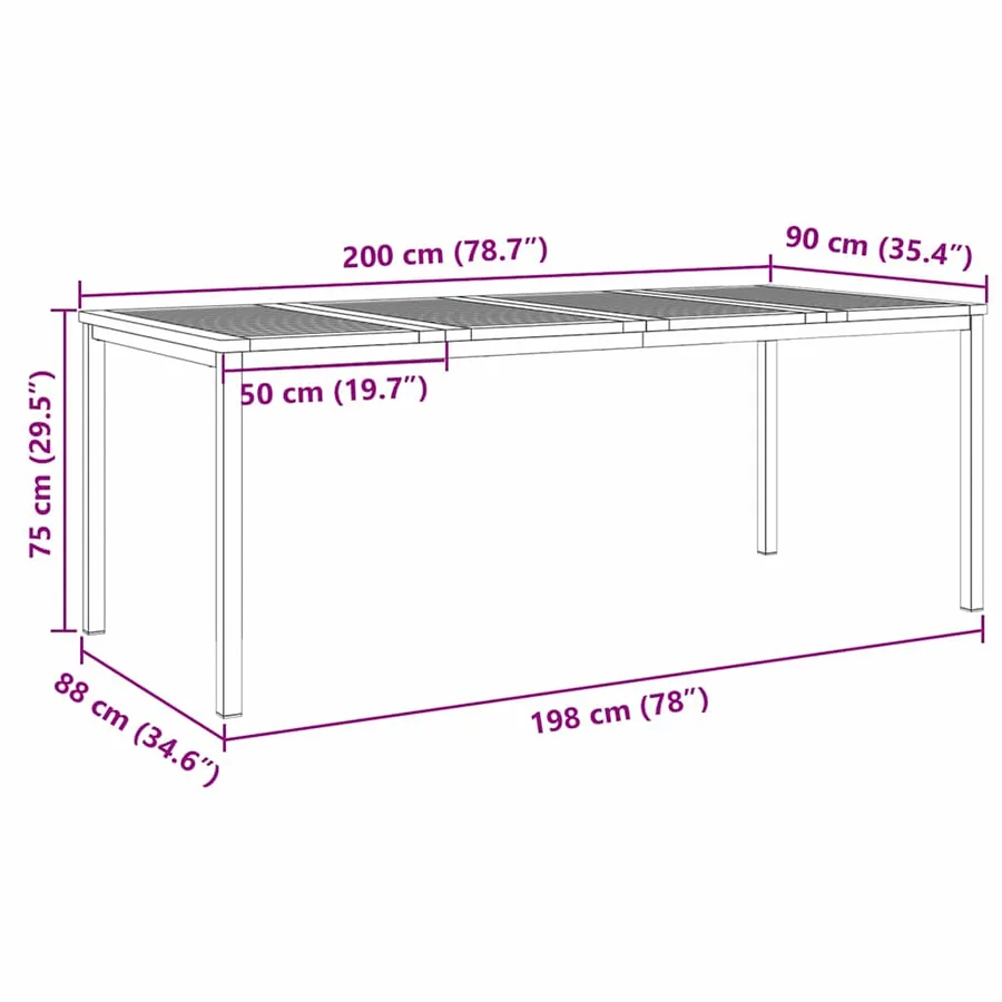 Ensemble de repas extérieur 7 pcs - 12