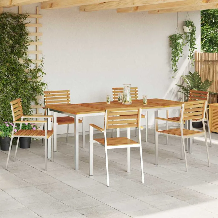 Ensemble de salle à manger pour jardin 7 pcs - 4