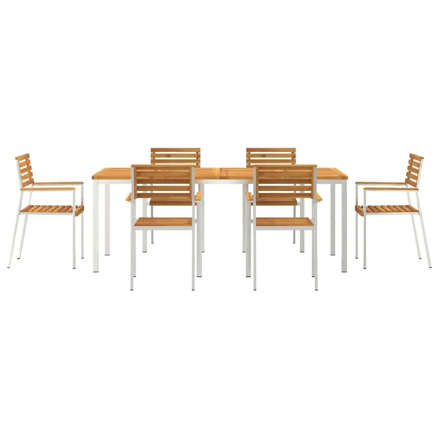 Ensemble de salle à manger pour jardin 7 pcs - 7