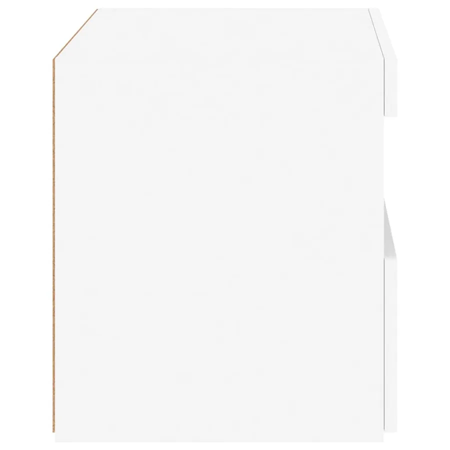 Tables de chevet avec lumières LED 2 pcs blanc 50x40x45 cm - 10