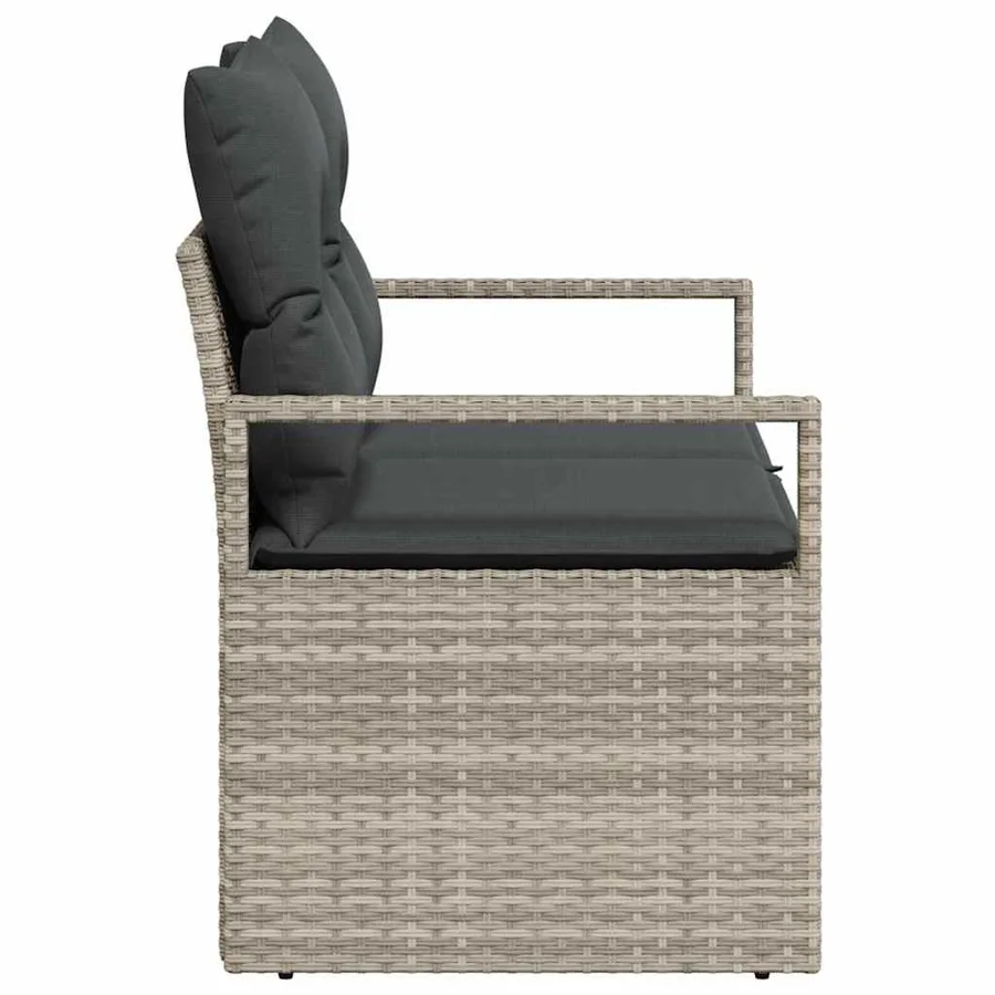 Canapé de jardin avec coussin 120 x 62 x 69 cm polyrotin - 6