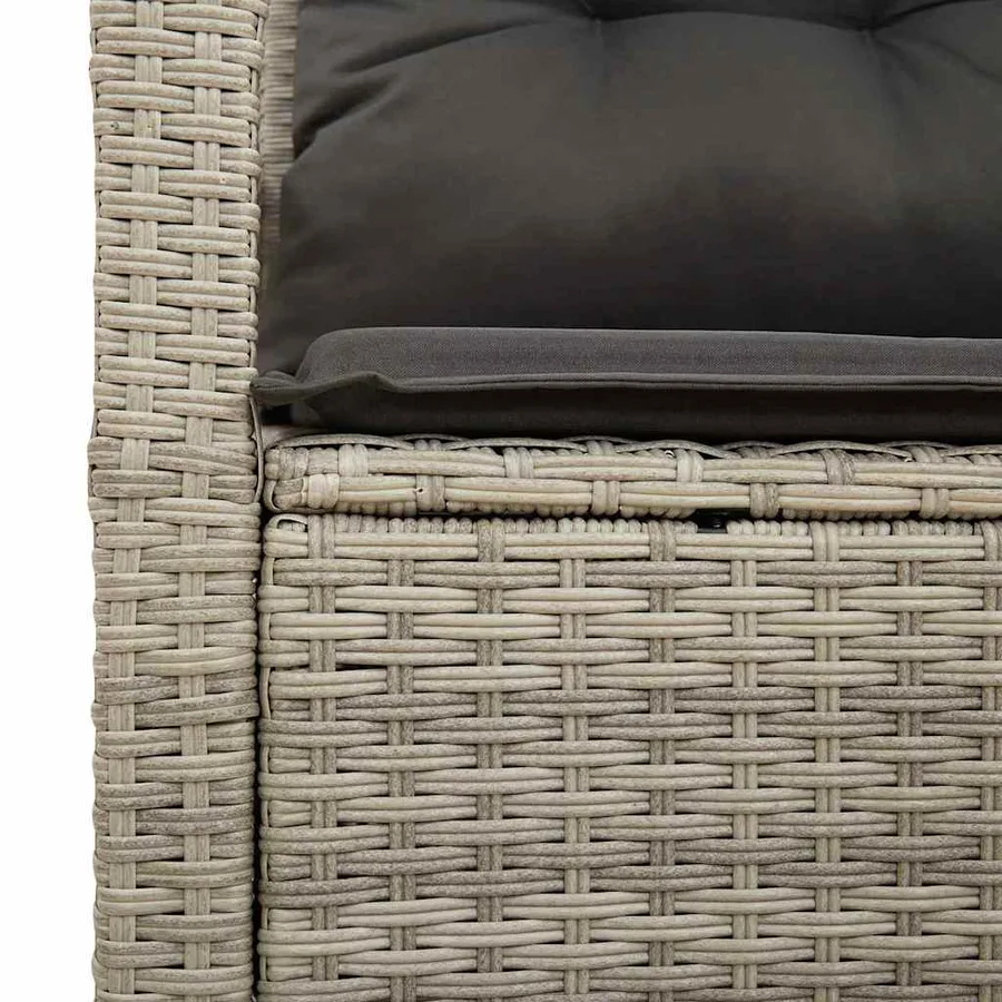 Canapé de jardin avec coussin 120 x 62 x 69 cm polyrotin - 7