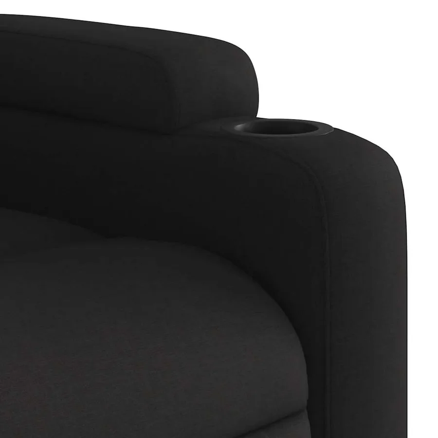 Fauteuil de massage inclinable Noir Tissu - 10