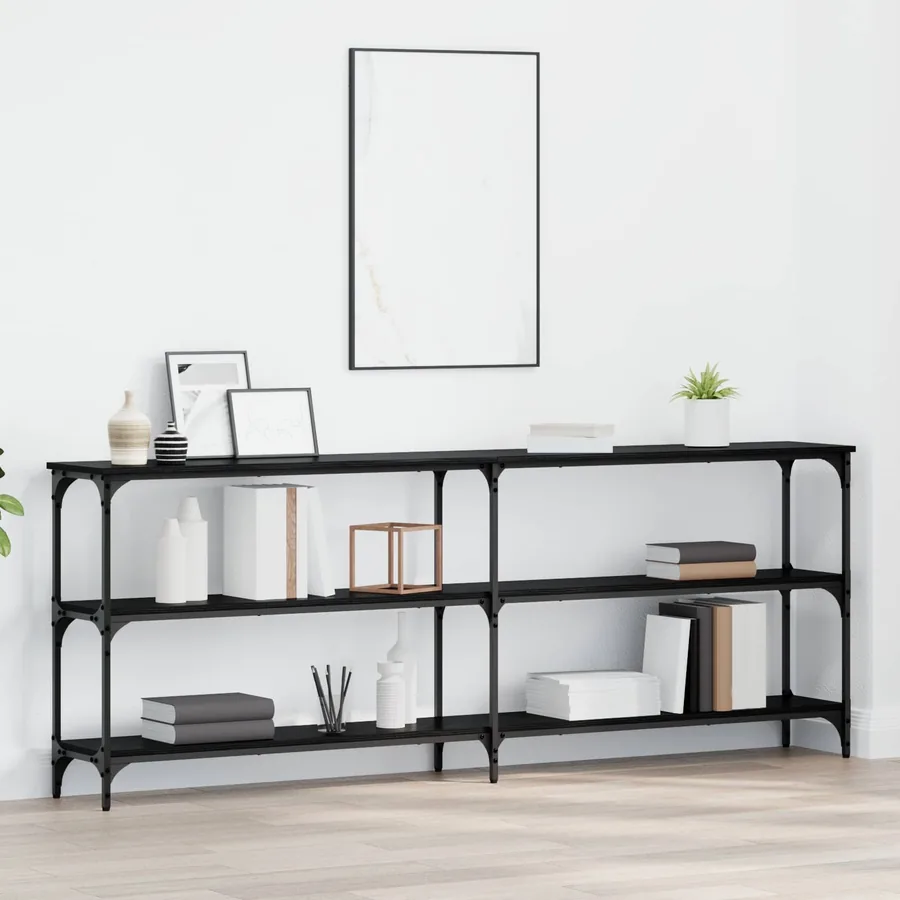 Table console Chêne noir 200 x 29 x 75 cm