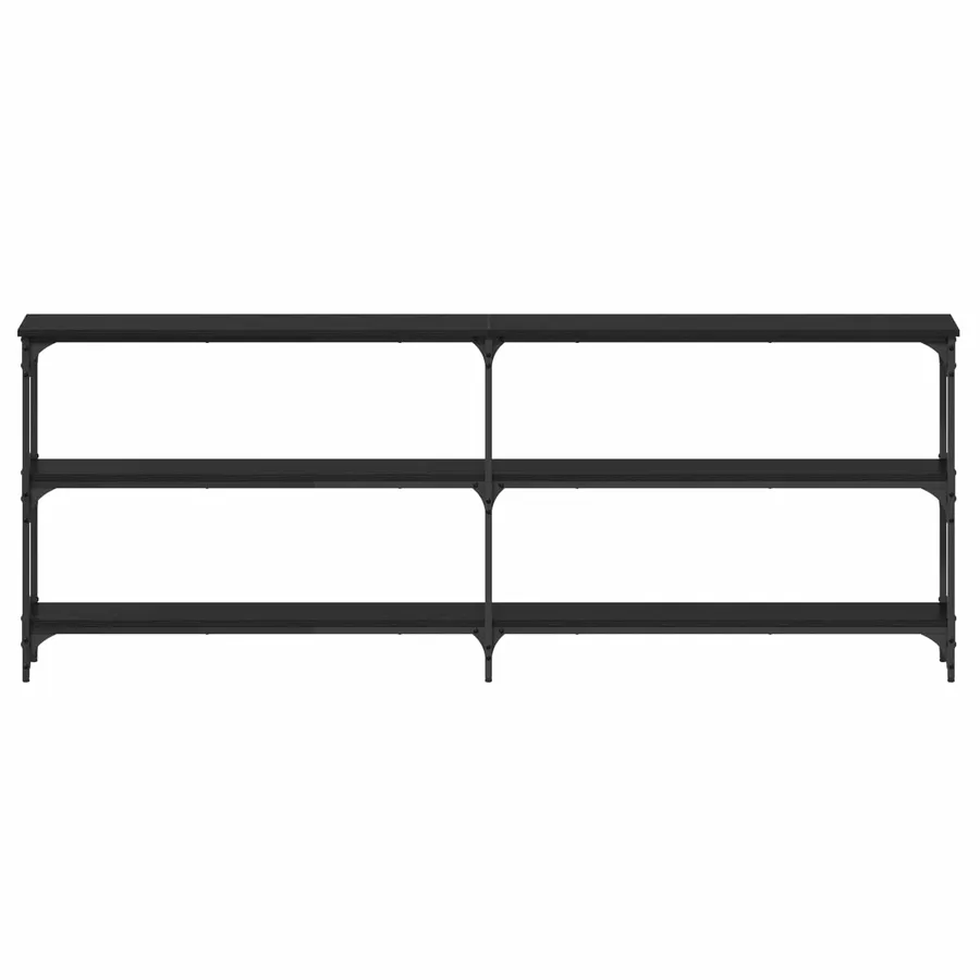 Table console Chêne noir 200 x 29 x 75 cm - 5