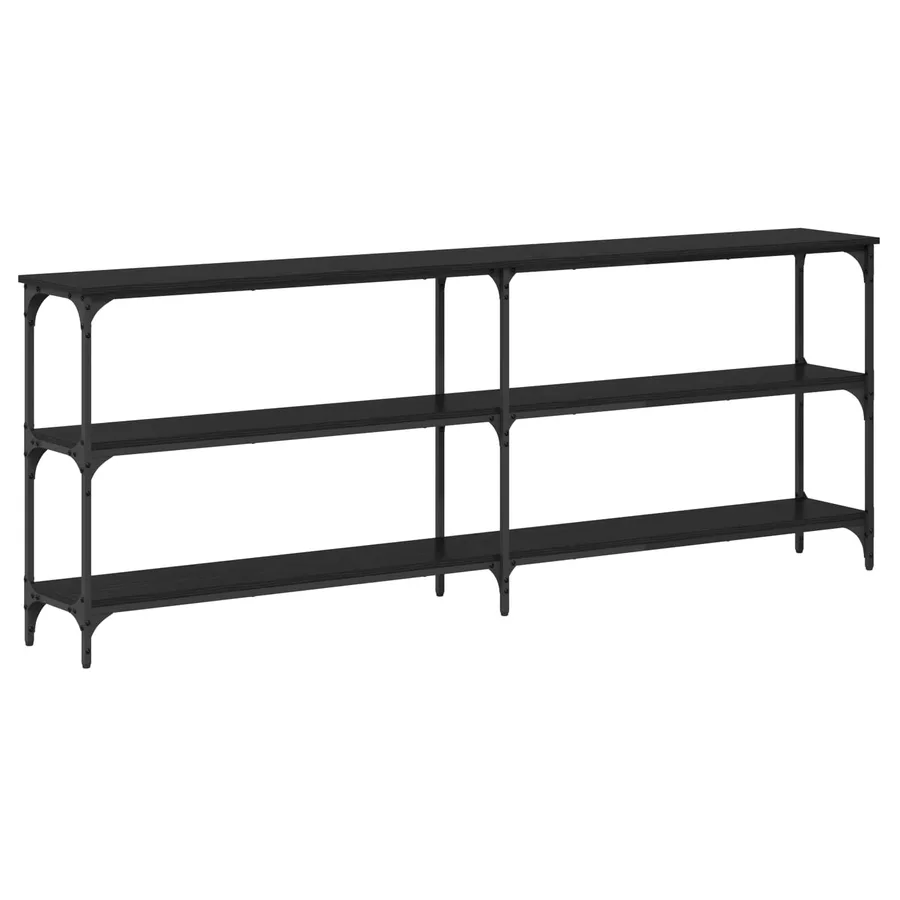 Table console Chêne noir 200 x 29 x 75 cm - 7