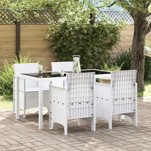 Chaise de jardin 4 pcs Blanc 53 x 49 x 85 cm Polypropylène