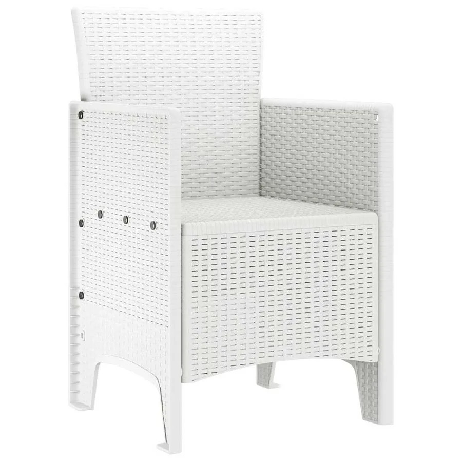 Chaise de jardin 4 pcs Blanc 53 x 49 x 85 cm Polypropylène - 4