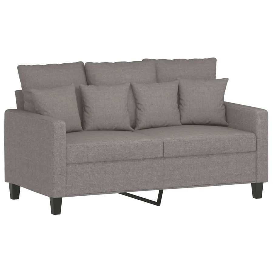 Ensemble de canapés 2 pcs avec coussins Taupe Tissu - 3