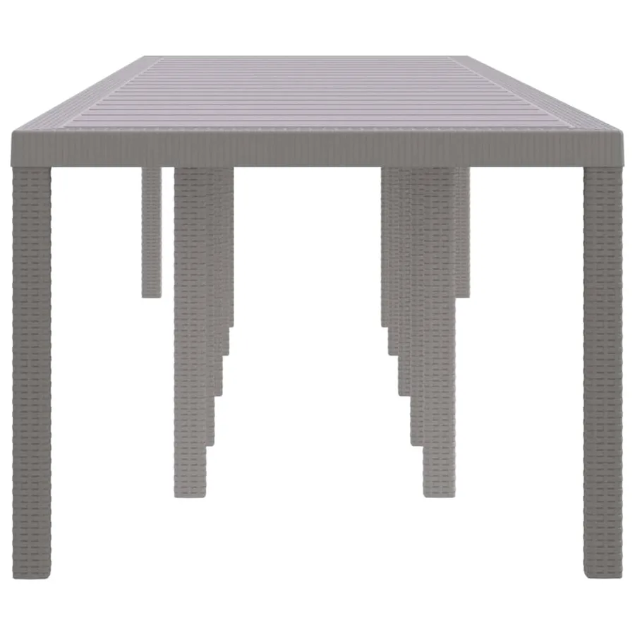 Table de Jardin Gris clair 350 x 100 x 74 cm polyrotin - 5