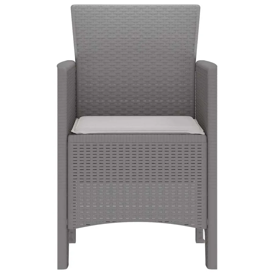 Chaise de jardin 2 pcs Gris clair 53 x 49 x 85 cm Polypropylène - 6