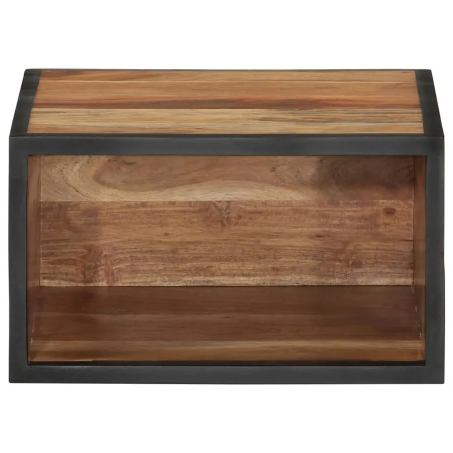 Table de chevet murale 35x35x20 cm bois massif d'acacia - 2